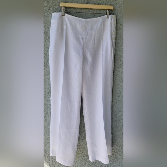 Talbots Linen Women's White Pants - Picture 1 of 11